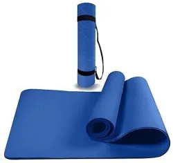 Fitmate EcoFriendly Exercise Gym & Yoga Mats 4mm Blue For Men & Women Blue 4 mm Yoga Mat Blue 4 mm Yoga Mat