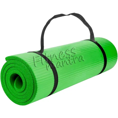Image of Fitness Mantra® 6mm Yoga Mat with Carrying Strap for Gym Workout and Yoga Exercise Anti-Slip Yoga Mat for Men & Women Fi