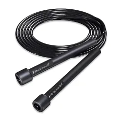 Fitness Mantra® Adjustable Skipping Rope for Men & Women |Jumping Rope for Fitness |1 Piece| (Basic| Black),Polyvinyl Ch