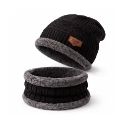 Fitness Mantra® Sports Winters Cap & Muffler for Men & Women Beanie Cap 1 Set