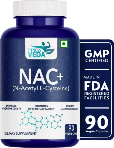 Image of FITNESSVEDA NAC+ | N-Acetyl Cysteine Supplement, 90 Capsules 