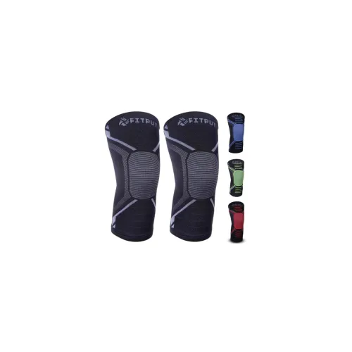 Image of FITPUT Knee Support For Women (GREY, M) (Pair) Knee Cap for Men Knee Sleeves