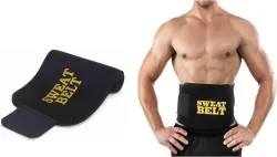 Fitty Super Sweat Men Waist Slimming Belt Trimmer Belly Burner Weight Loss Slimming Belt (Black)