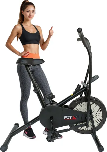 Image of FitX AB-1303 Airbike with Moving Handles and Adjustable Resistance for Home Gym