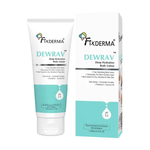 Image of Fixderma Dewrav Deep Hydrating Body Lotion with Ceramide & Shea Butter | Moisturizer for Dry Skin | Body Lotion for Wome