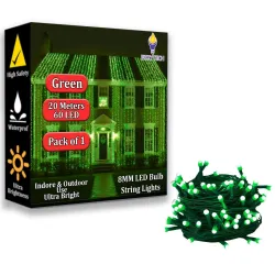 fizzytech 20 Meter 60 LEDs 8MM Decorative String Light | LED Fairy Light for Diwali, Christmas, Weddings & Home Decorati