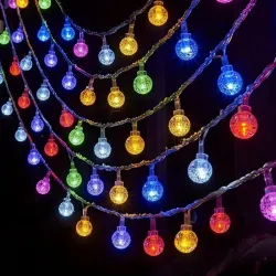 fizzytech 15 LED Decorative Crystal Ball Lights – 3 Meter, Multicolor Fairy Lights for Indoor & Outdoor Decoration, Part