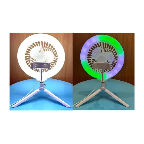 Image of FKU 10inch RGB Ring Light Makeup with Fan 