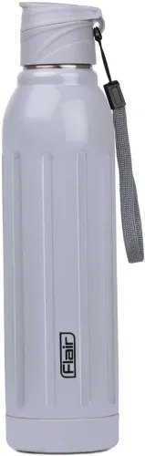 Image of FLAIR Arrow 900 Steel Insulated Water 650 ml Plastic Bottle (Pack of 1, Grey)