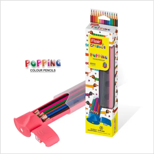 Image of Flair Creative None Hexagonal Shaped Color Pencils Set of 12