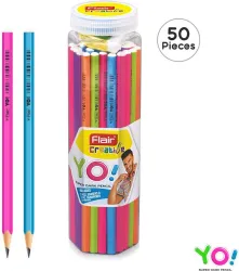 Flair Creative Yo Wooden Pencil Pack of 50 Pencil (Set of 50, Multicolor)