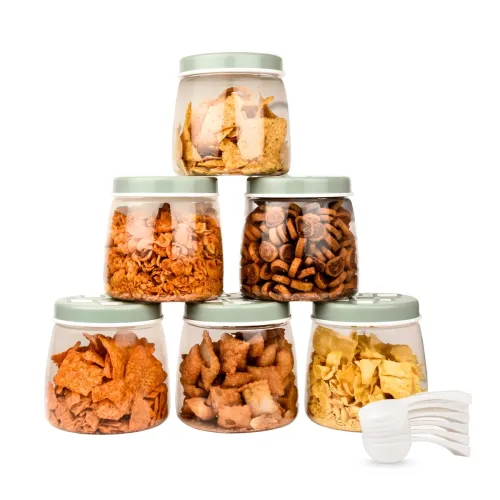 Image of FLAIR Cubics Airtight Food Storage Containers Set of 6 (1000ml each) with Spoon