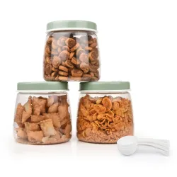 FLAIR Cubics BPA-Free PET Plastic Airtight Food Storage Containers Set of 3