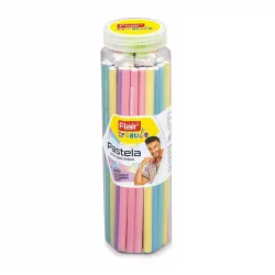 Flair Creative Pastela Wooden Pencils – Pack of 50 Premium HB Graphite Pencils | Vibrant Pastel Colors| Break-Resistant 