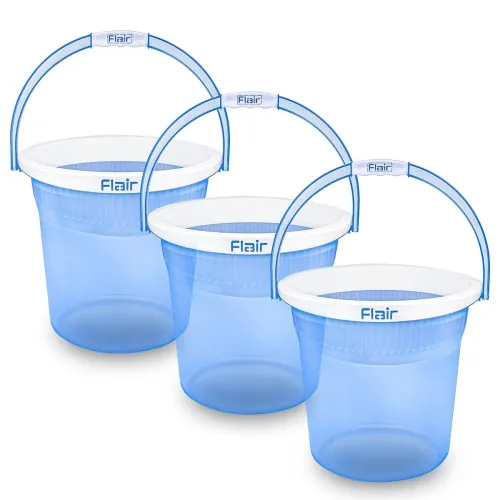 Image of FLAIR Plastic Bathroom Bucket 14L * Set of 3