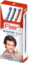 FLAIR Rapid Gel Pen (Pack of 10, Ink Color - Blue)