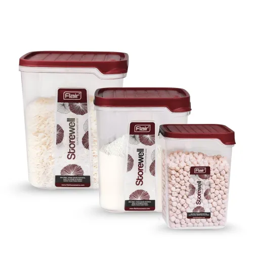 Image of FLAIR Storewell Square Plastic Food Storage Container Set