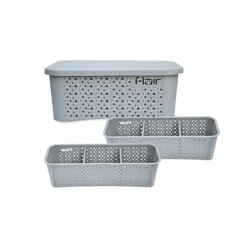 Image of Flair Utility Multi Purpose Storage Basket Set of 3 Pcs
