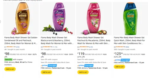 Image of Flama Bodywash Shower Gel Minimum 55% Discount