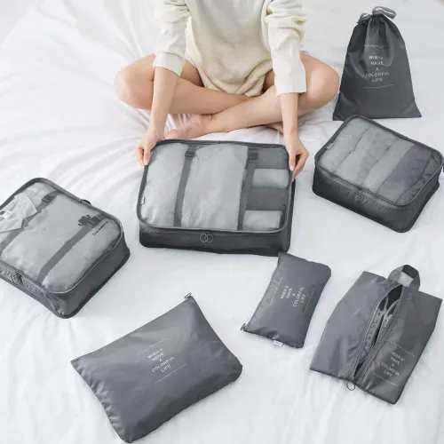 Image of FLAMINGO ENTERPRISE 7-Piece Travel Organizer Set