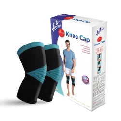 Flamingo Premium Knee Cap | Knee Support Cap for Gym, Sports, Joint Pain Relief, Exercise, Running, Cycling, Workout, Arthritis | Knee Cap for Men and Women | Size - Small | 1 Pair |