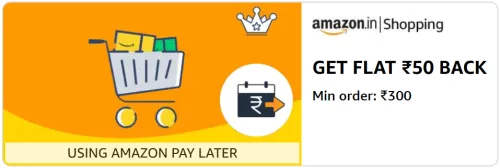 Image of Amazon Pay Rewards: Flat ₹50 Cashback on order above ₹300