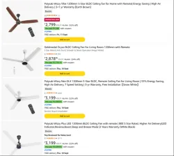 Flat 50% off on Celling fans +Coupon Discount