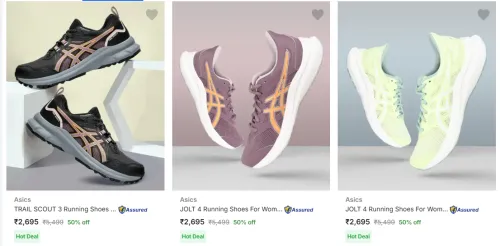 Image of Flat 50% Discount on Asics Women's Sports Shoes