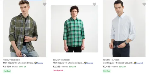 Image of Flat 50% Discount on Tommy Hilfiger Men's Shirts