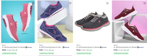 Image of Flat 50% Off on Sparx Women's Sports Shoes 