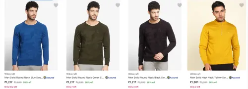 Image of Flat 58% Discount on Wildcraft Men's Sweaters