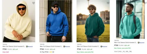 Image of Flat 60% Discount on Veirdo Men's Sweatshirts