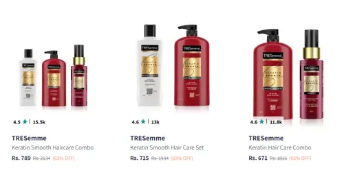 Image of Flat 63% Discount on Tresemme Hair Care Combo