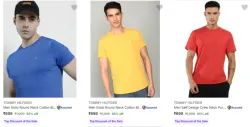 Flat 65% Discount on TOMMY HILFIGER Mens T Shirts