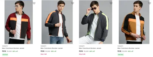 Image of Flat 68% Discount on Vogati Men's Jackets