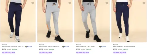 Image of Flat 70% Discount on Killer Men's Track Pants