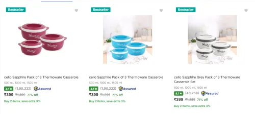 Image of Flat 71% off on Cello Casseroles