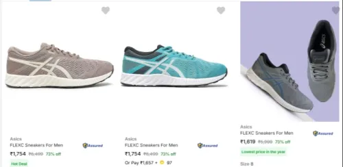 Image of Flat 73% Off Asics Men's Sneakers 