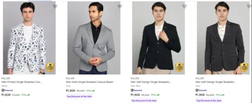 Image of Flat 77% Off Killer Men's Readymade Blazers 
