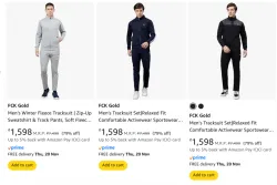 Flat 79% Discount on FCK Gold Mens Tracksuit