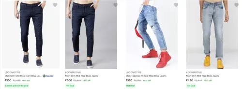 Image of Flat 79% Discount on Locomotive Men's Jeans