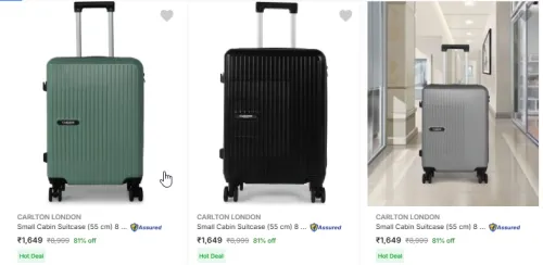 Image of Flat 80% Discount CARLTON LONDON Luggage 
