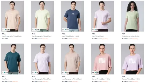 Image of Flat 80% Off On FILA Clothing