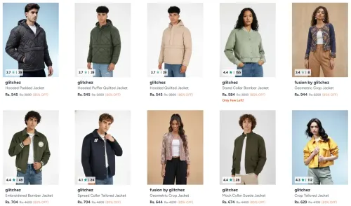 Image of flat 80% off on Glitchez Jackets 