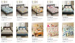 Flat 80% off on Story @ Home Bedsheet starting @ ₹399