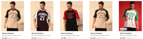 Image of flat 80% off on Mast And Harbour Tshirts
