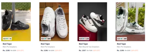 Image of Flat 81% Discount on Red Tape Men's Sneakers 