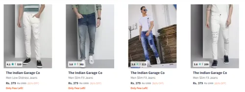 Image of Flat 81% Discount on The Indian Garage Co Men's Jeans