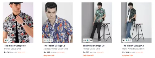 Image of Flat 81% Discount on The Indian Garage Co Men's Shirts