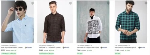 Image of Flat 82% Off The Indian Garage Co Casual Shirts 